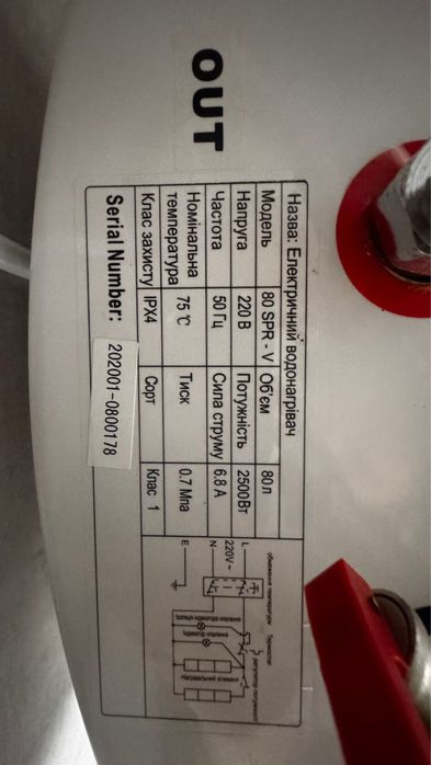 Бойлер 80 литров