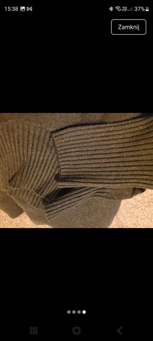 Sweter golf czarny krótki rękaw rozm. Uni
