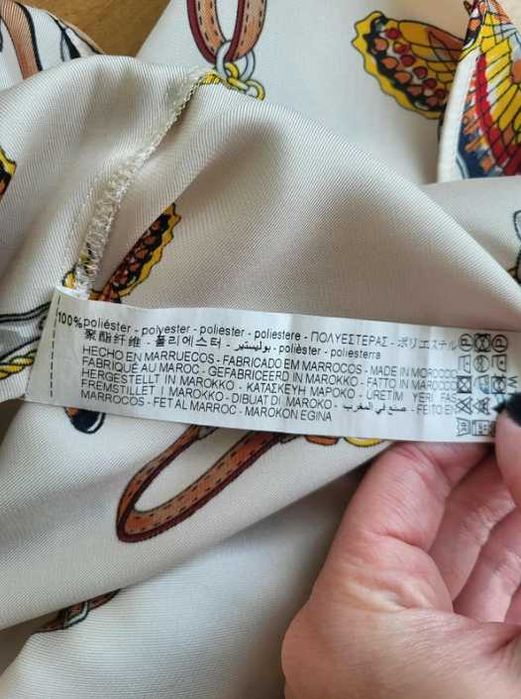 Camisa Fluida com Padrão Correntes e Borboletas - Zara