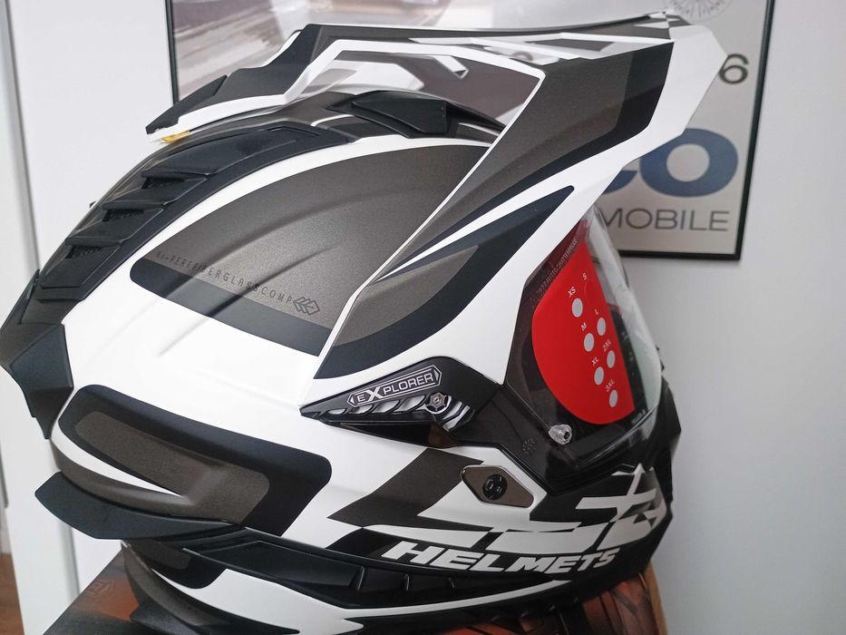Kask LS2 model MX701 ALter black-white rozmiar S komplet NOWY OKAZJA
