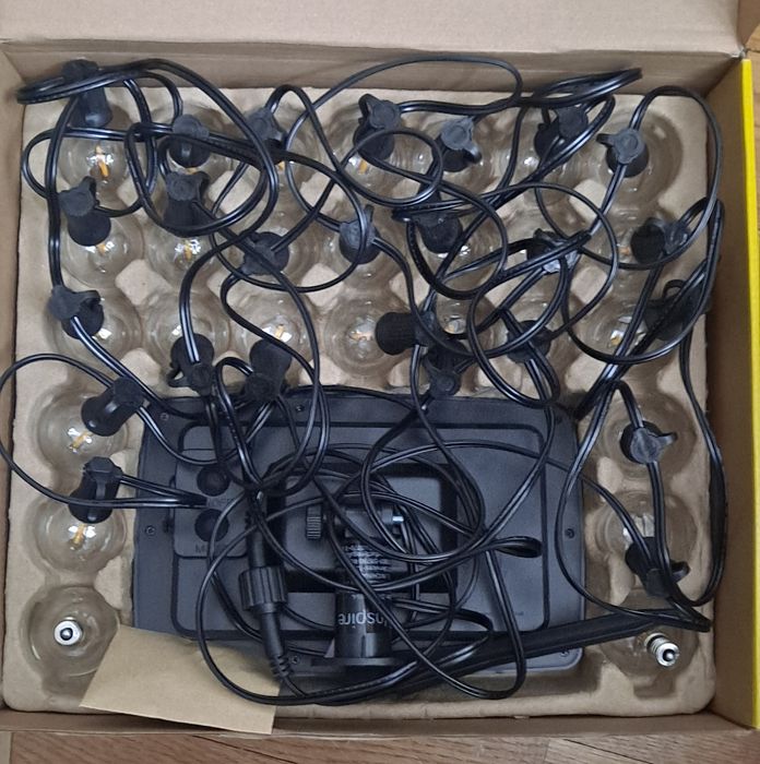 Girlanda ogrodowa LED 8metr 25 żarówek INSPIRE ELAO solarne 300lm NOWE