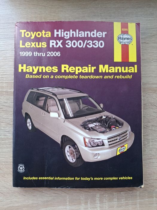Książka toyota highlander, lexus rx 300/330