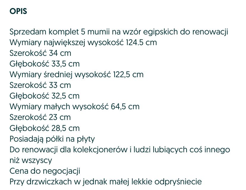 Szafki  na plyty cd lub inne drobne rzeczy ozdoba salon komplet mumii