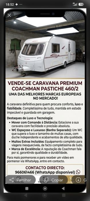 Coachman Pastiche 460/2 (2008) – Topo de Gama Autónomo | Truma Mover