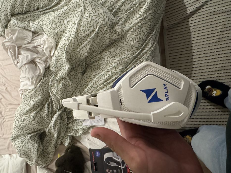 Auscultadores bluetooth NPLAY contact 2.0 com microfone branco