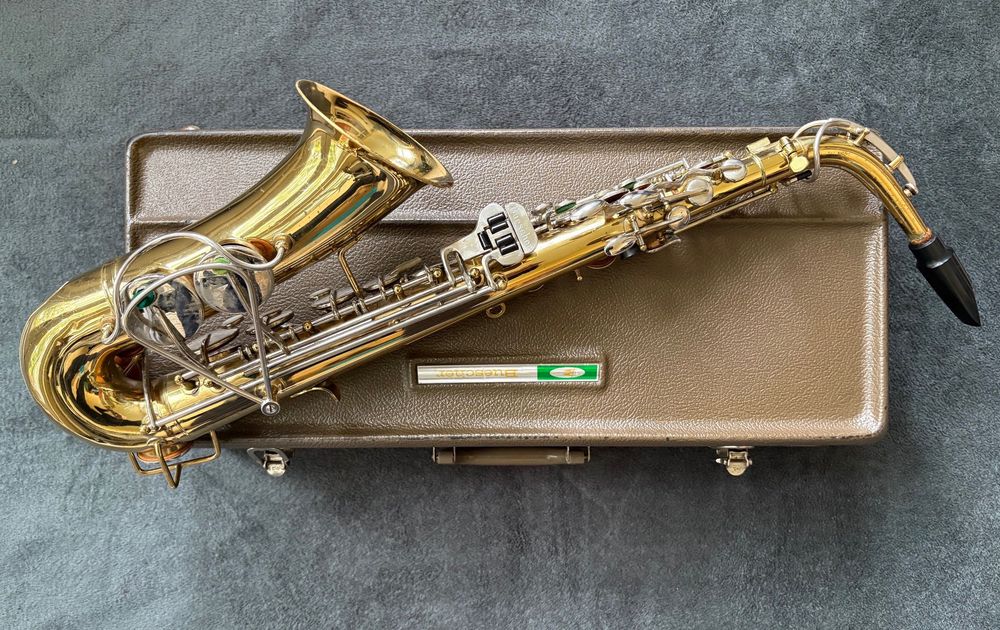 Saksofon altowy Buescher Aristocrat produkcji USA (Selmer), ładne brzmienie, gotowy do gry