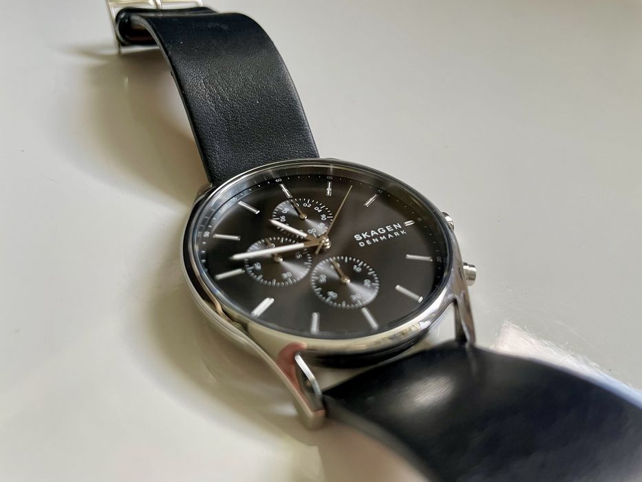 Zegarek Skagen Holst - czarny, klasyczny, elegancki, świetny stan