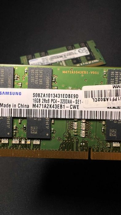 32GB DDR4 Conjunto Memoria RAM SO-DIMM 2x16GB Samsung 3200MHz 2Rx8 Dual Rank M471A2K43EB1-CWE