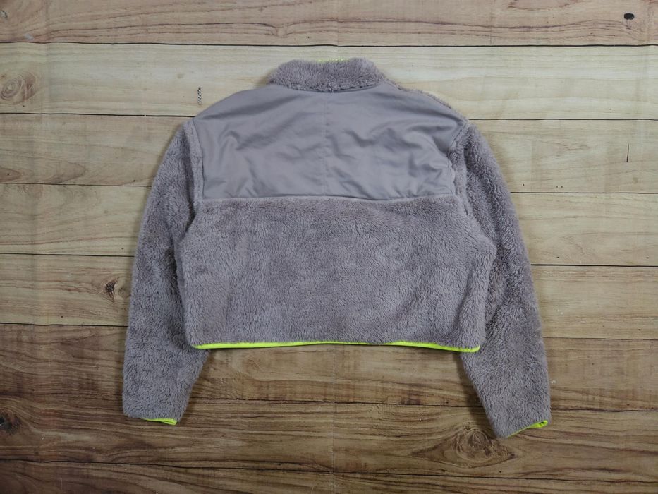 NIKE Bluza Sherpa Miś Crop Top Damska Half Zip r. M