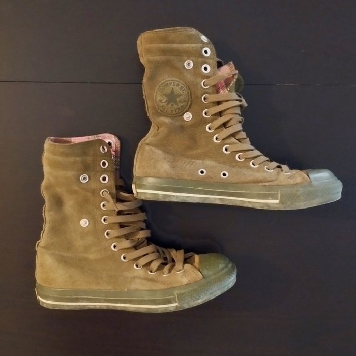 Tênis Bota converse All Star Camurça Verde Seco