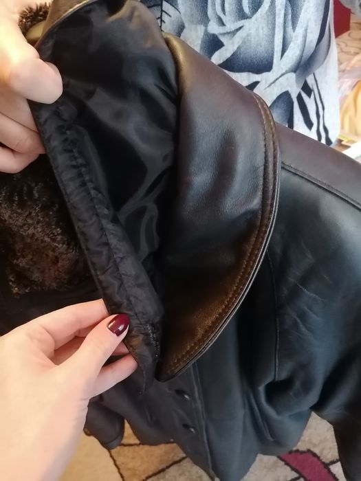 Kurtka skórzana damska XL 42 skóra ocieplana z podpinką