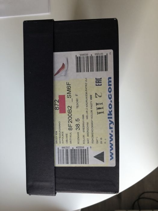 Srebrne szpilki Ryłko 38,5