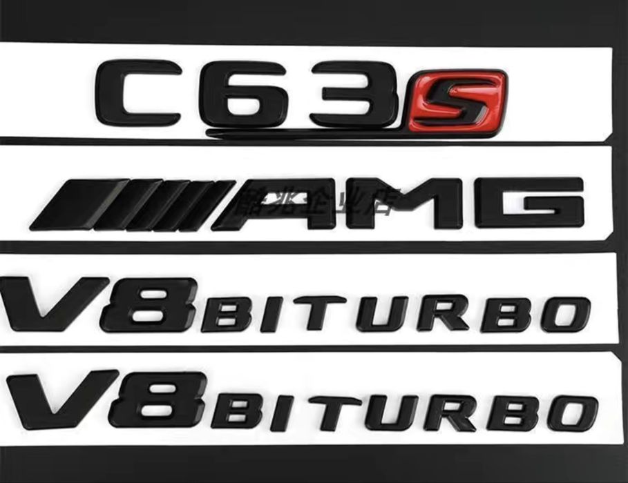 Комплект шильдиков E63 AMG V8 biturbo 4matic+ для Mercedes-Benz
