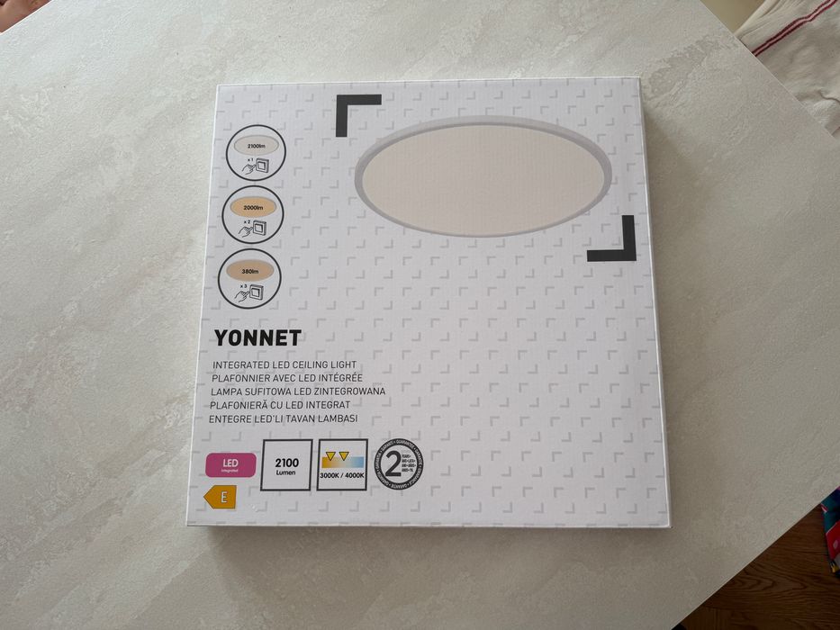 Plafon LED Yonnet 4000 K 43 cm 19W biały - nowy