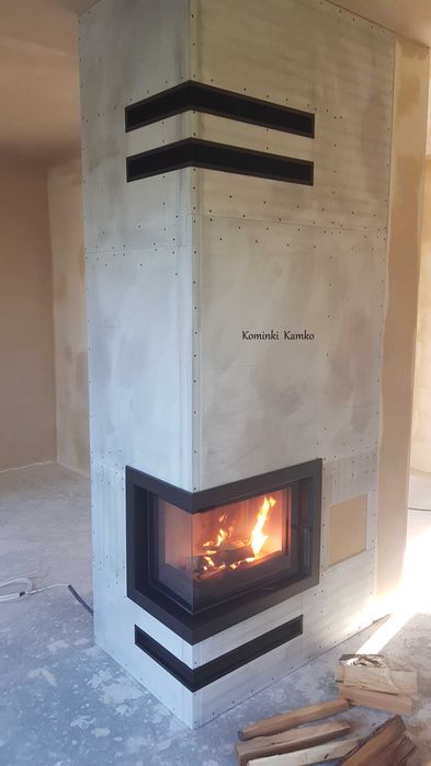 Kratki Floki S kominek narożny z zabudową