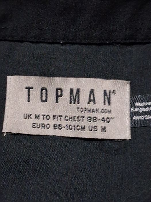 Koszula czarna TopMan, rozmiar M