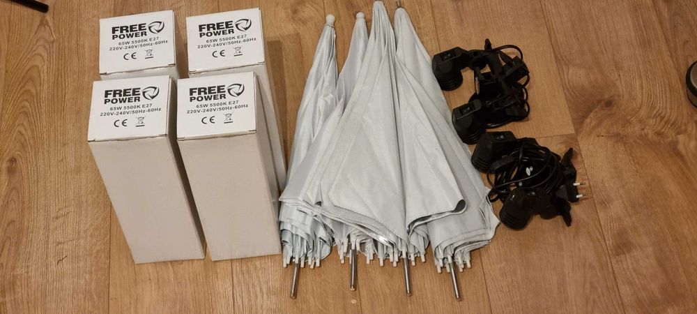 lampy fotograficzne 2 x 2 + parasolki