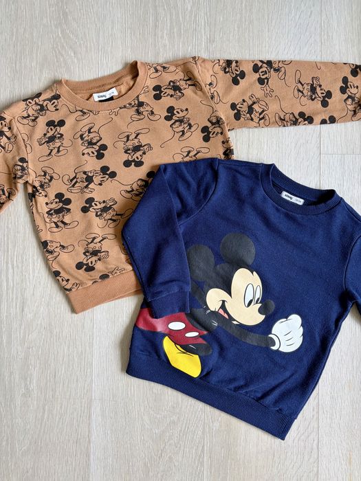 Dwie bluzy dresowe chłopięce Disney Myszka Mickey 116