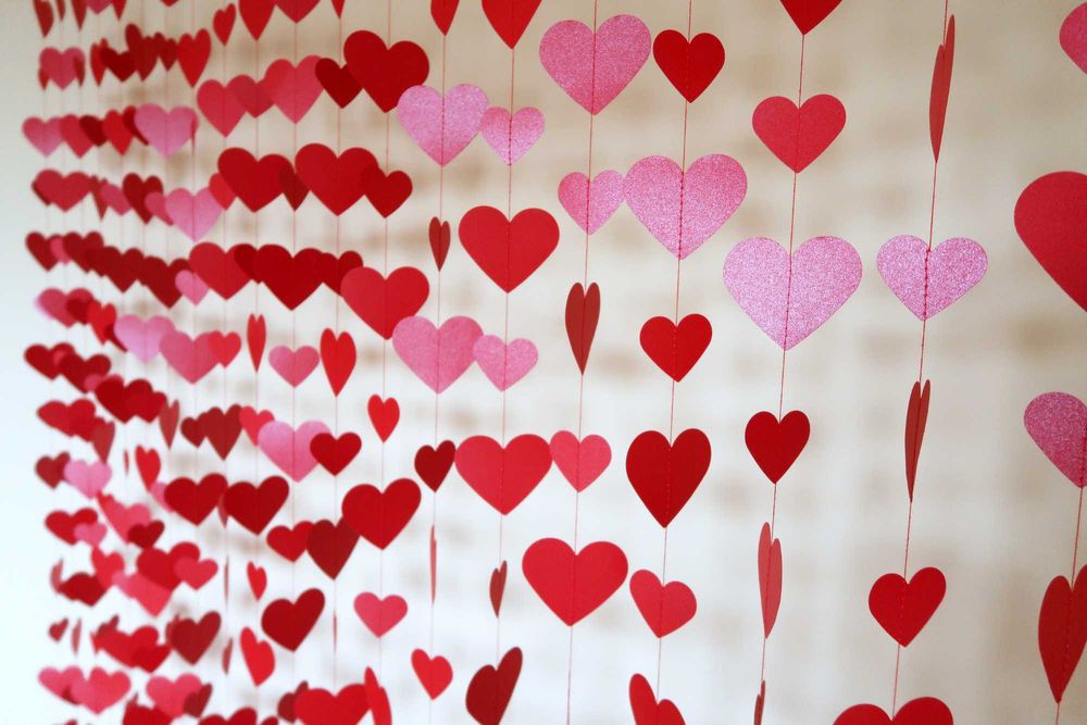 Tło fotograficzne, ścianka do zdjęć walentynki serca 150x200 cm