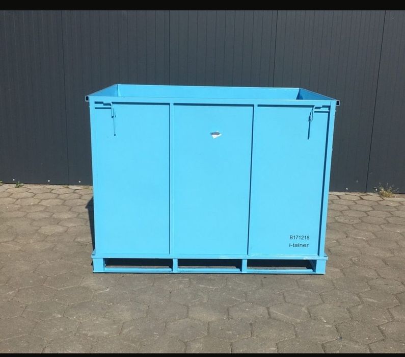 Skrzyniopaleta pojemnik Metalowy Zboże materiały sypkie złom solidna