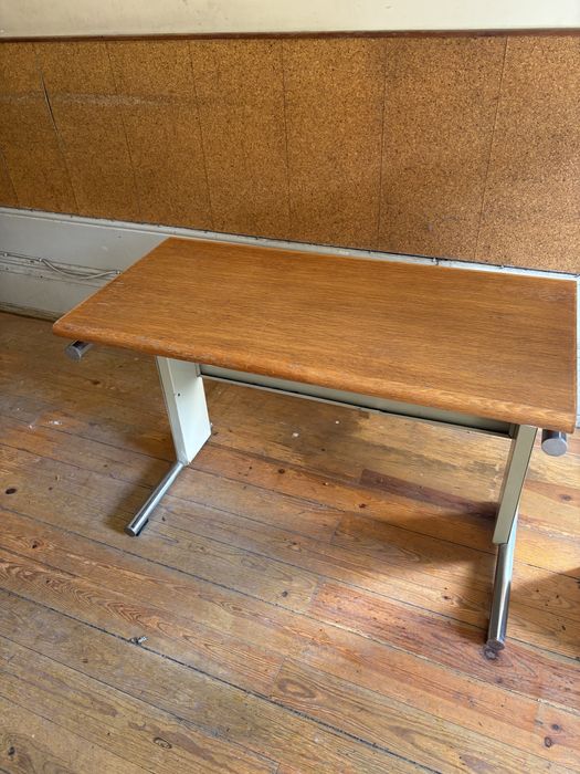 Secretária industrial retro madeira