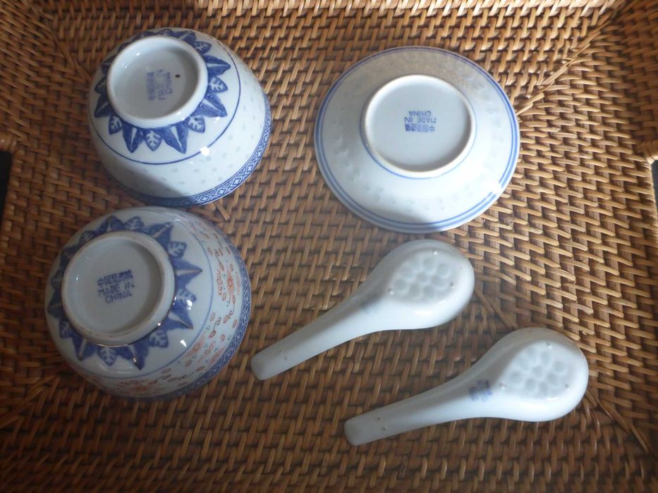 Louça Porcelana Chinesa Bago de Arroz Tigelas, pires, colheres TUDO €7
