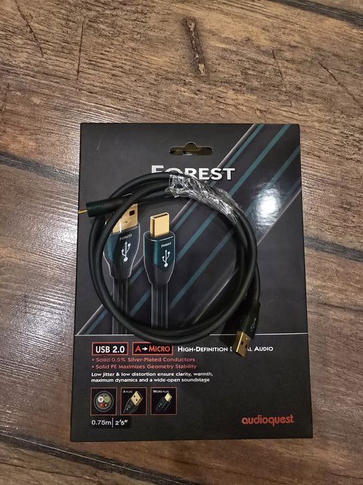 AudioQuest Forest USB 2.0 (USB-A do Micro-USB, 0.75 m