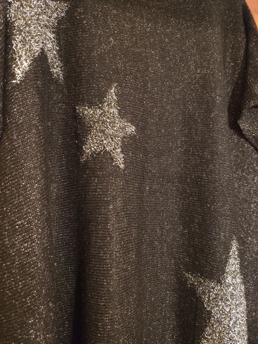 Camisola preta estilo poncho