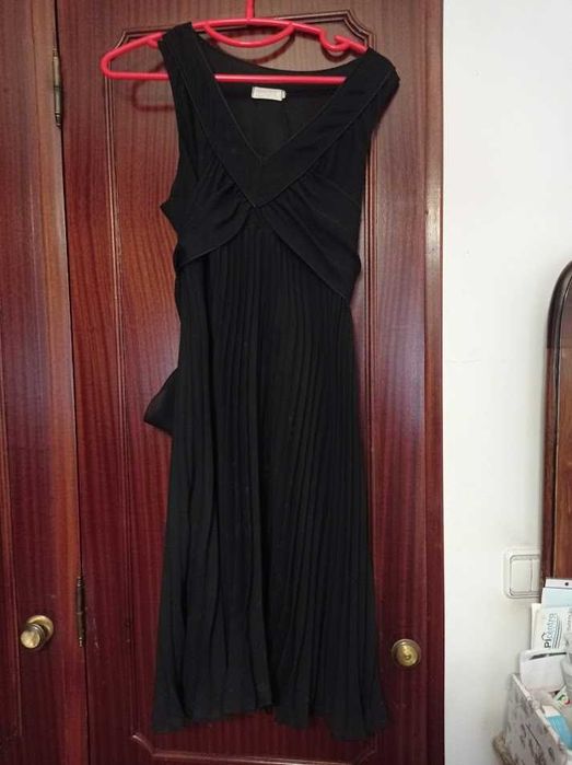 Vestido Preto plissado