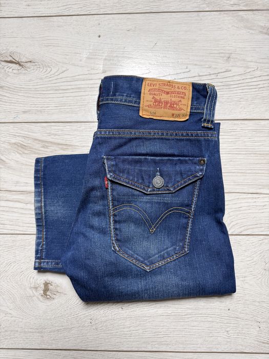 Levi’s 506 Standard Jeans proste niebieskie spodnie męskie r.M 32/32