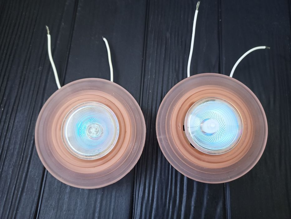2 Szklane oprawy sufitowe na 230V