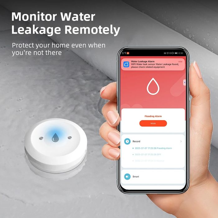 Sensor  inundação/água (Novo) Tuya zigbee
