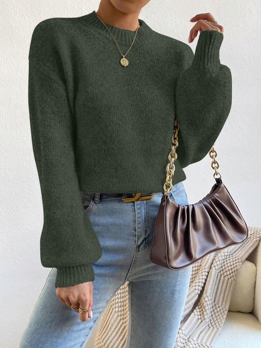 Sweter Prążkowany Dzianinowy Pullover Shein S