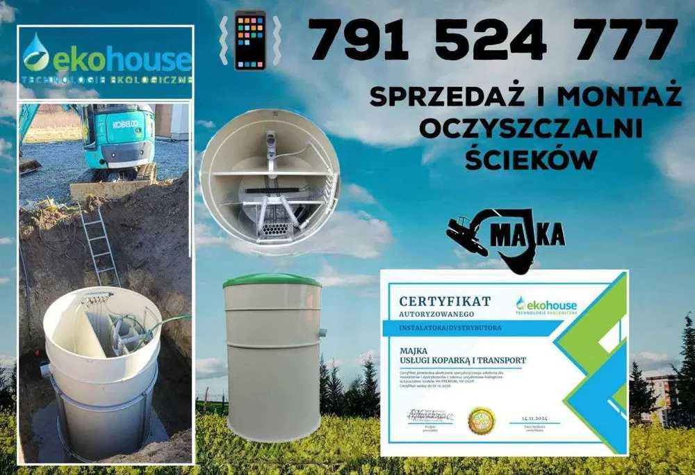 Prace zimne , koparka, koparko-ładowarka, przyłącza wod-kan, szamba,