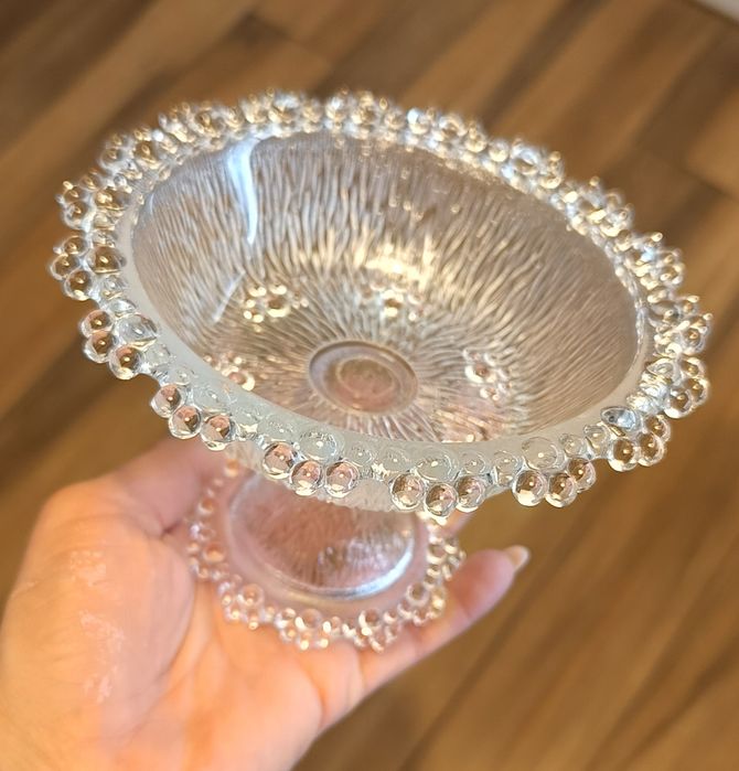 Masserini Barocco szklana cukierniczka jak asteroid paterka pucharek