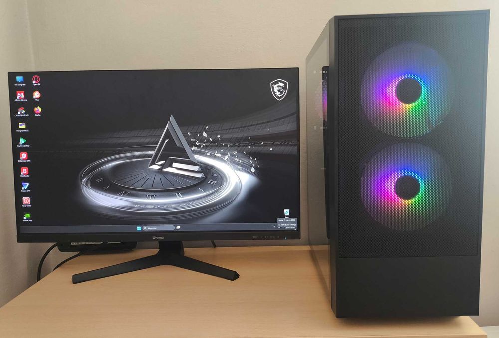 Komputer do gier i multimediów Ryzen 5 8400F, DDR5 16 GB 6000Mhz RX7600 8GB