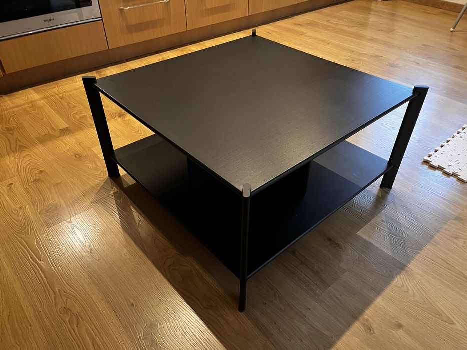 Jattesta IKEA czarny stolik kawowy ława 80x80