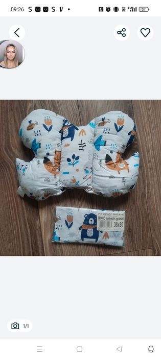 Nowe prześcieradło do wózka gondoli misie