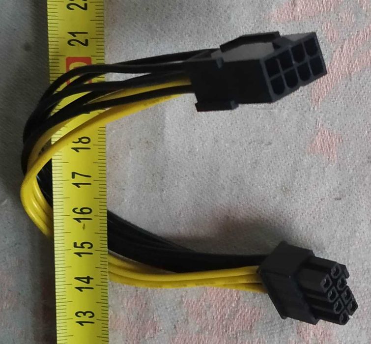 50/70 см модульний кабель живлення відеокарт 6 pin на 6+2 (8) якісний