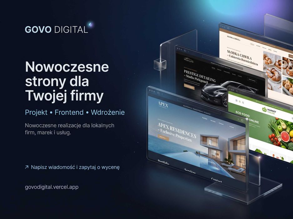 Nowoczesna strona internetowa dla firmy | Projekt + wdrożenie