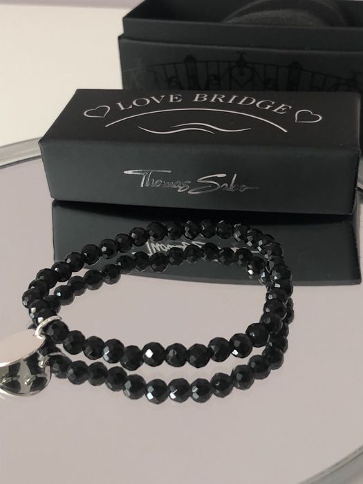 Знижка!! Браслет шарм Thomas Sabo, cрібло, обсидіант