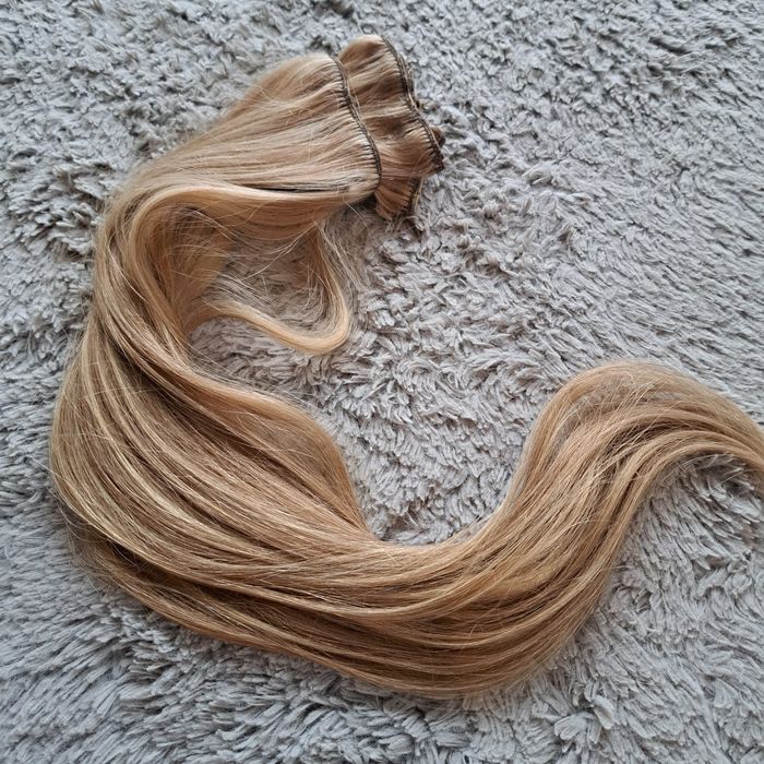 Naturalne Ludzkie Włosy Clip-in 7 sztuk 60cm 120g Chłodny Balayage 1.20