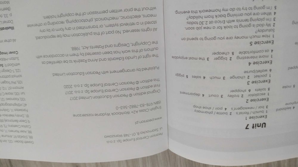 English class a2+ klasa siódma angielski ćwiczenia zeszyt ćwiczeń wydanie rozszerzone