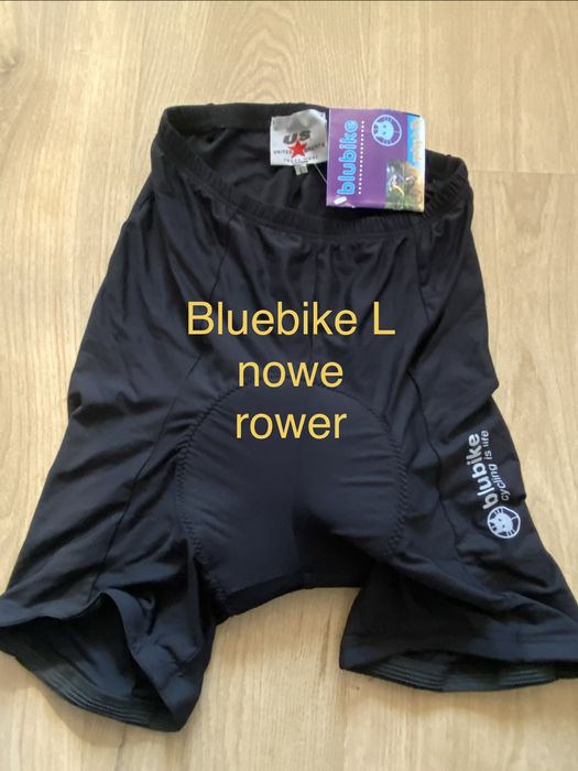 Bluebike L nowe z metką sportowe rower rowerowe szorty spodenki pas guma