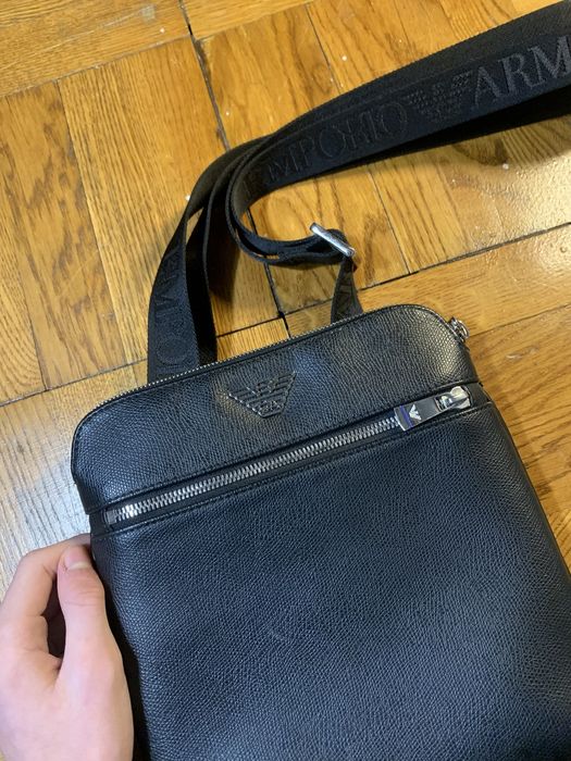 Чоловіча шкіряна сумка Emporio armani