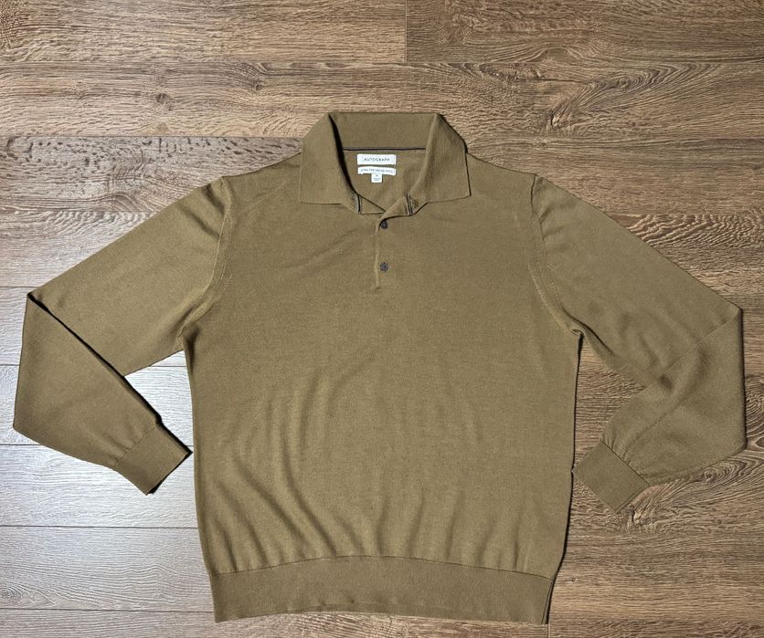 Тонкая шерстяная кофта поло Autograph