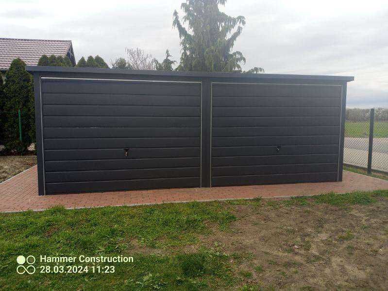 Garaż blaszany 6x5. WZMOCNIONY PROFILAMI. Producent. CAŁA Polska