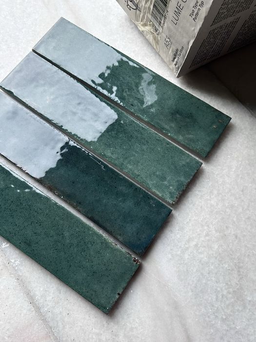 Płytki Marazzi Lume Green Lux 6x24 cm | 33 szt. (0,47 m²) | Kaliber 06