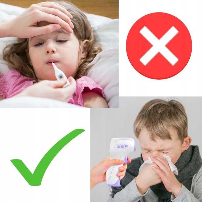 TERMOMETR BEZDOTYKOWY MEDYCZNY podczerwień LCD elektroniczny cyfrowy