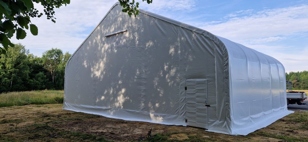 Hala łukowa HANGAR NA SAMOLOT szeroka brama garaż wiata